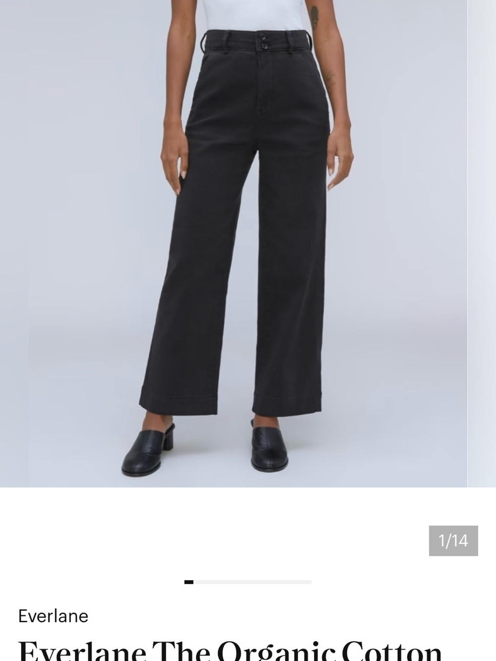 EVERLANE High-Rise Wide Leg Women’s Jeans - Black